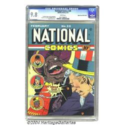 National Comics #20 Mile High pedigree (Quality, 1942) CGC NM/MT 9.8 White pages.