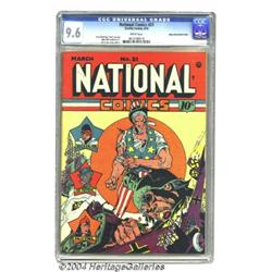 National Comics #21 Mile High pedigree (Quality, 1942) CGC NM+ 9.6 White pages.