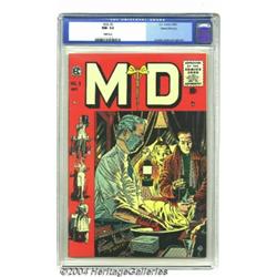 M.D. #3 Gaines File pedigree 5/12 (EC, 1955) CGC NM- 9.2 White pages.