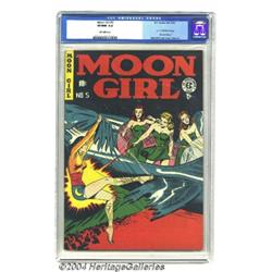 Moon Girl #5 (EC, 1948) CGC VF/NM 9.0 Off-white pages.