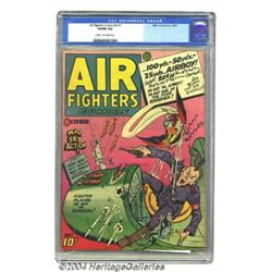 Air Fighters Comics V2#1 (Hillman Fall, 1943) CGC VG/FN 5.0 Cream to off-white pages.