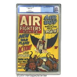 Air Fighters Comics V1#6 (Hillman Fall, 1943) CGC FN/VF 7.0 Off-white pages.