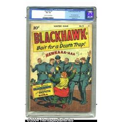 Blackhawk #9 (Quality, 1944) CGC VG+ 4.5 Cream to off-white pages.