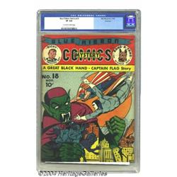 Blue Ribbon #18 Rockford pedigree (MLJ, 1941) CGC VF 8.0 Cream to off-white pages.