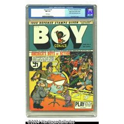 Boy Comics #4 Mile High pedigree (Lev Gleason, 1942) CGC NM 9.4 White pages.