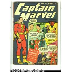 Captain Marvel Adventures #9 (Fawcett, 1942) Condition: VG-.
