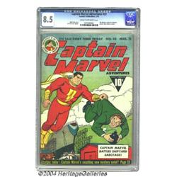 Captain Marvel Adventures #22 (Fawcett, 1943) CGC VF+ 8.5 Cream to off-white pages.