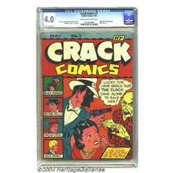 Crack Comics #1 (Quality, 1941) CGC VG 4.0 Cream to off-white pages.