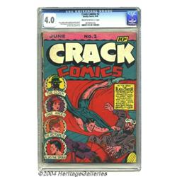 Crack Comics #2 (Quality, 1940) CGC VG 4.0 Cream to off-white pages.