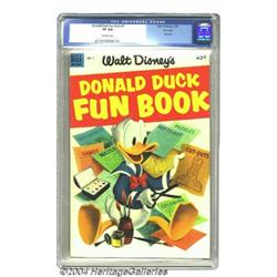 Dell Giant Comics - Donald Duck Fun Book #1 (Dell, 1953) CGC VF 8.0 Off-white pages.