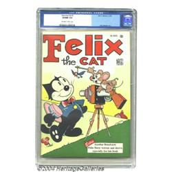 Felix the Cat #1 (Dell, 1948) CGC VF/NM 9.0 Off-white to white pages.