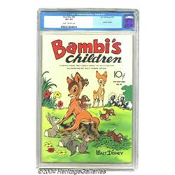 Four Color #30 Bambi's Children (Dell, 1943) CGC VF+ 8.5 Cream to off-white pages.