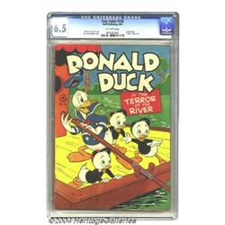 Four Color #108 Donald Duck "Terror of the River" (Dell, 1946) CGC FN+ 6.5 Off-white pages.