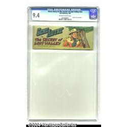Gene Autry Comics #nn "Secret of Lost Valley" (Dell, 1950) CGC NM 9.4 Off-white to white pages.