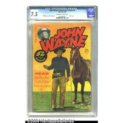 John Wayne Adventure Comics #4 (Toby Publishing, 1950) CGC VF- 7.5 Off-white to white pages.