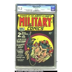 Military Comics #5 Pennsylvania pedigree (Quality, 1941) CGC NM- 9.2 White pages.