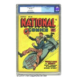 National Comics #30 Rockford pedigree (Quality, 1943) CGC VF+ 8.5 Off-white to white pages.