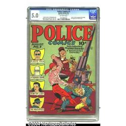 Police Comics #1 (Quality, 1941) CGC VG/FN 5.0 Off-white pages.