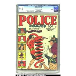 Police Comics #7 Rockford pedigree (Quality, 1942) CGC NM- 9.2 Off-white to white pages.