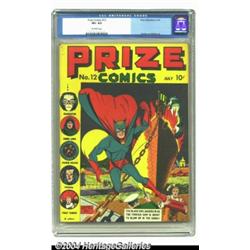 Prize Comics #12 (Prize, 1941) CGC VF+ 8.5 Off-white pages.