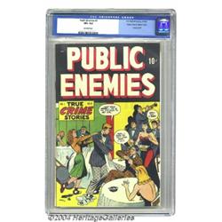 Public Enemies #2 Mile High pedigree (D.S. Publishing, 1948) CGC VF+ 8.5 Off-white pages.