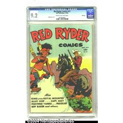 Red Ryder Comics #21 File Copy (Dell, 1944) CGC NM- 9.2 Cream to off-white pages.