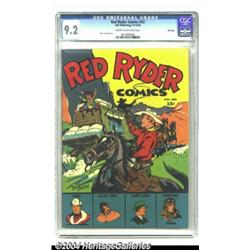Red Ryder Comics #22 File Copy (Dell, 1944) CGC NM- 9.2 Cream to off-white pages.