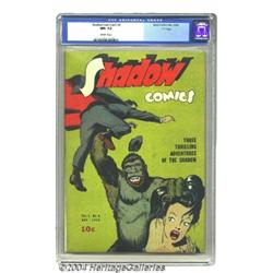 Shadow Comics V3#8 "D" Copy pedigree (Street &amp; Smith, 1943) CGC NM- 9.2 Off-white pages.
