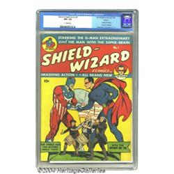 Shield-Wizard Comics #1 Denver pedigree (MLJ, 1940) CGC NM- 9.2 Off-white pages.