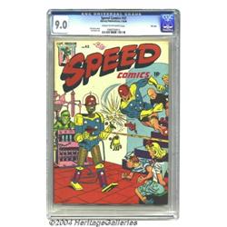 Speed Comics #43 File Copy (Harvey, 1946) CGC VF/NM 9.0 Cream to off-white pages.