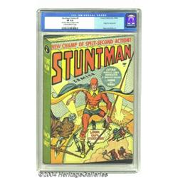Stuntman Comics #1 (Harvey, 1946) CGC VF 8.0 Cream to off-white pages.