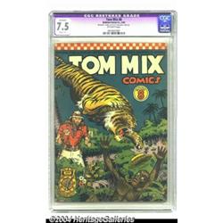 Tom Mix Comics #8 (Ralston-Purina Co., 1942) CGC Apparent VF- 7.5 Slight (P) Off-white pages.