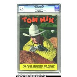 Tom Mix Western #1 (Fawcett, 1948) CGC FN- 5.5 Cream to off-white pages.