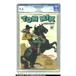 Tom Mix Western #13 Double Cover (Fawcett, 1949) CGC NM 9.4 Off-white pages.