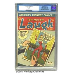 Top-Notch Comics #45 Mile High pedigree (MLJ, 1944) CGC VF+ 8.5 White pages.