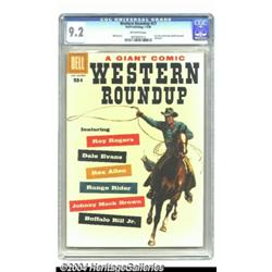 Western Roundup #21 (Dell, 1958) CGC NM- 9.2 Off-white pages.