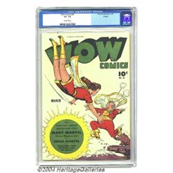 Wow Comics #34 Okajima pedigree (Fawcett, 1945) CGC VF- 7.5 Off-white pages.