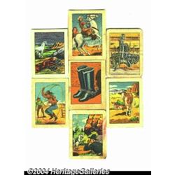 Hopalong Cassidy Wild West trading cards group of 25 (Post Cereals, 1951) Condition: Average FN.