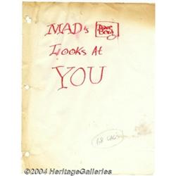 Dave Berg - Binder of Preliminary Sketches for Mad's Dave Berg Looks at You (Mad, 1987).