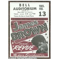 James Brown - Music Memorabilia, Bell Auditorium Handbill (1968).