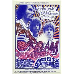 Cream - Music Memorabilia, Fresno Handbill (Baba Love Company, 1968).