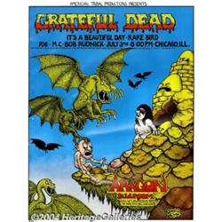 Grateful Dead - Memorabilia Poster by Daniel Clyne, Aragon Ballroom (Iris, 1970).