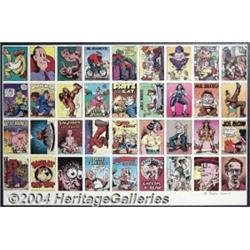 Robert Crumb - Uncut Sheet of R. Crumb Trading Cards (Kitchen Sink, 1991).