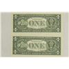 Image 2 : 2-2003-A $1 FRN'S LOW CONSECUTIVE SERIAL 'S UNC