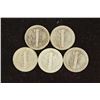 Image 2 : 5 ASSORTED TEEN'S MERCURY DIMES