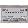 Image 3 : 2003-S SACAGAWEA DOLLAR PCGS PR69 DCAM