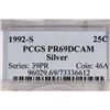 Image 3 : 1992-S WASHINGTON SILVER QUARTER PCGS PR69 DCAM