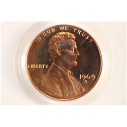 1969-S LINCOLN CENT PCGS PR65RD