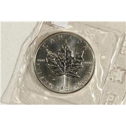 1989 CANADA SILVER 1 OZ. $5 MAPLE LEAF