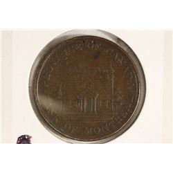 1844 PROVINCE OF CANADA MONTREAL HALF PENNY